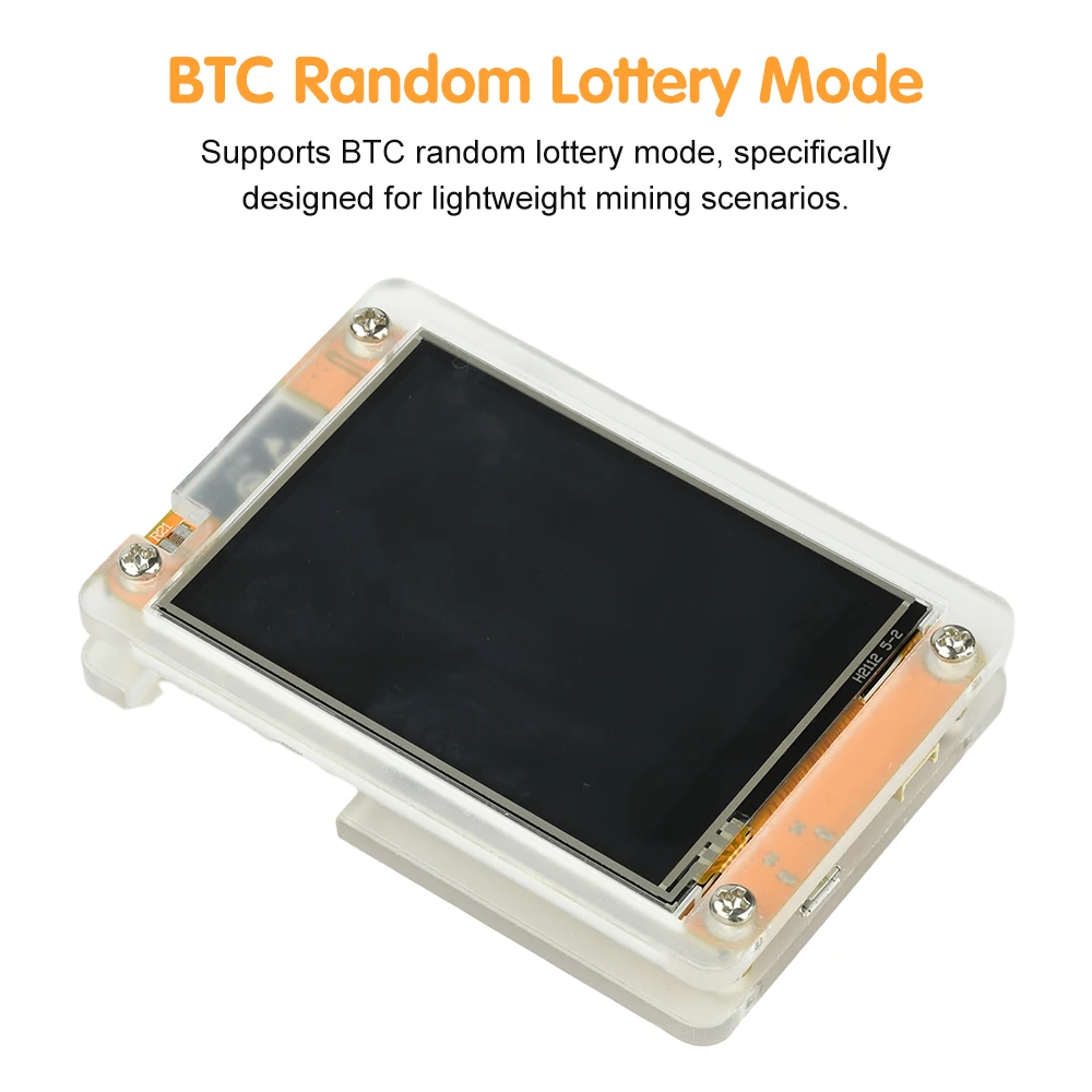 NerdMiner V2 Hashrate, Pantalla Inteligente, Crypto Solo, Lotería, Nerd Miner, Bitcoin Miner ESP32-2432S028, 355KH/s, Micro USB de 2,8 pulgadas - imagen 4