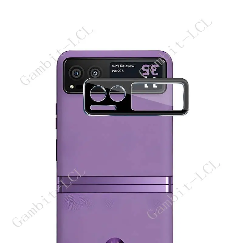 Lente de cámara integral 3D para Motorola Moto Razr 40 (razr 2023), vidrio templado en Razr40 Gen 3, película protectora de pantalla trasera