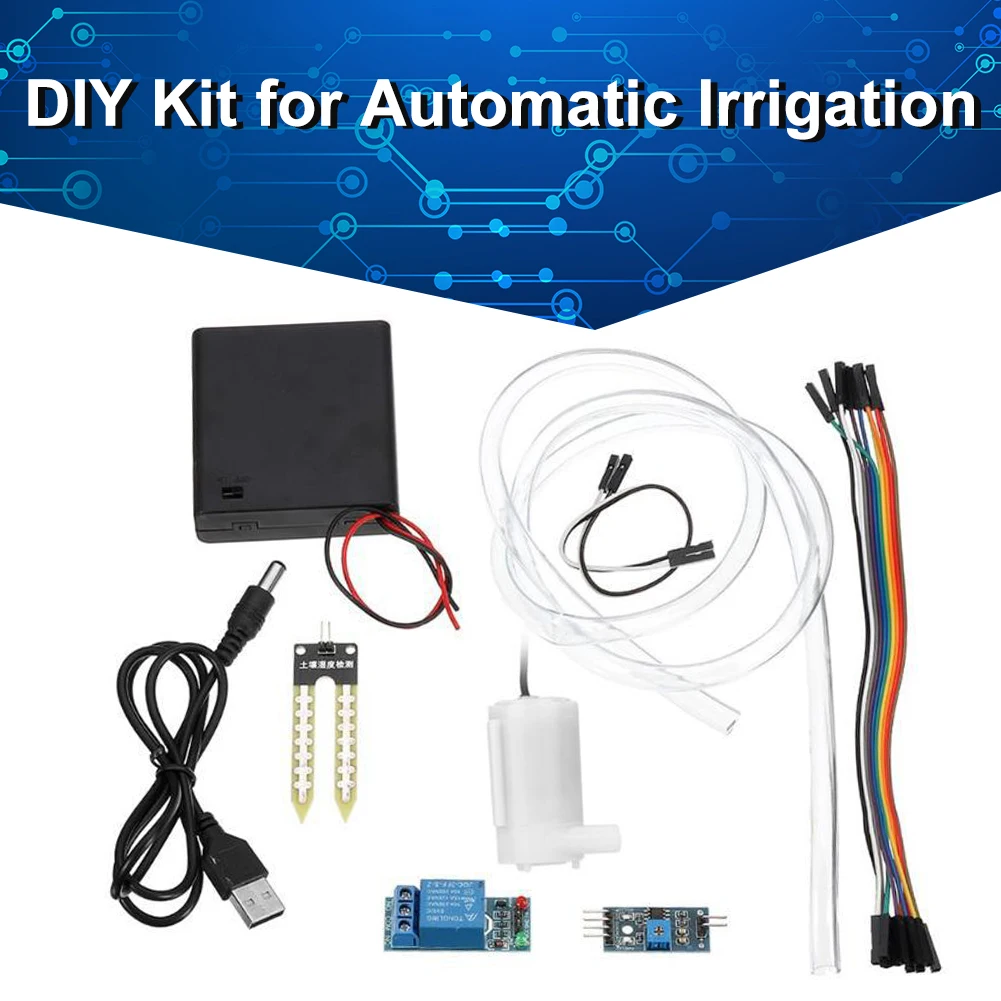 1-10Set módulo de riego automático Kit DIY Kit de riego automático Sensor de humedad del suelo Mini bomba de agua manguera de 50cm para Arduino - imagen 4