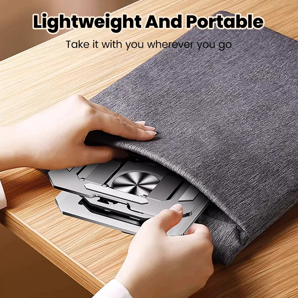 720 °   Soporte giratorio para tableta, soporte plegable de aleación de aluminio para escritorio, para iPad Pro, portátil, teléfono móvil y tableta - imagen 5