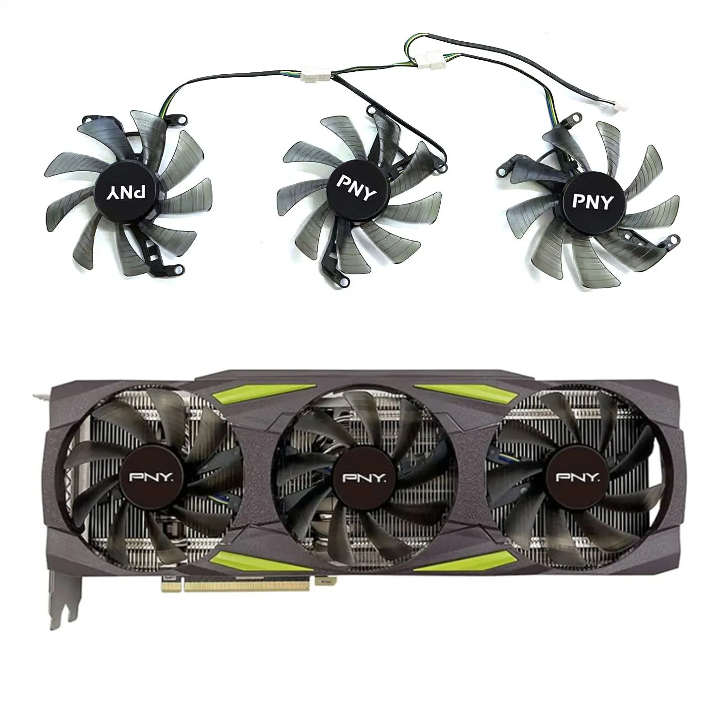 85MM 4PIN T 129215 Ventilador SU adecuado para PNY GeForce RTX 3070ti 3080 3080ti 3090 XLR8 UPRISING EPIC-X RGB Triple ventilador OC