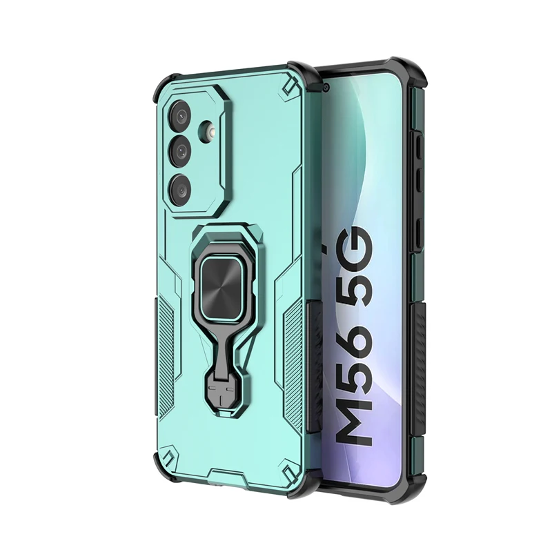 Funda de teléfono King Kong con soporte de Metal para Samsung Galaxy M56, Funda de hoja de hierro magnética para Samsung M56 чехол, Funda trasera