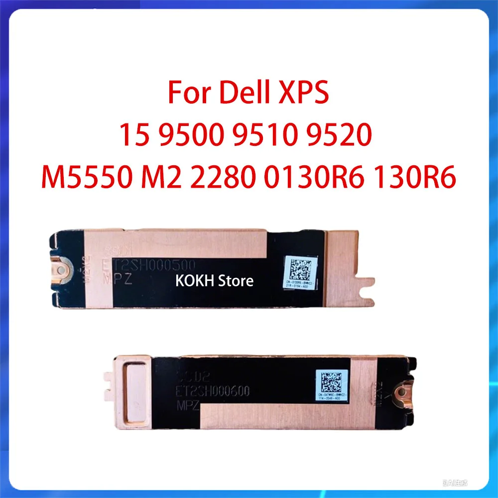Soporte de disipador de calor SSD para ordenador portátil, soporte de chaleco de refrigeración para Dell XPS15 9500 9510 9520 M5550 M2 2280 0130R6 130R6 04TW9C 4TW9C