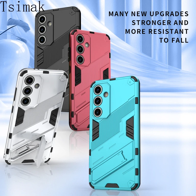 Funda a prueba de golpes para Samsung Galaxy S24 Ultra S23 Plus S22 S21 FE A15 A25 A35 A55 M15 M35 M55 5G soporte armadura cubierta trasera del teléfono ﻿ - imagen 2