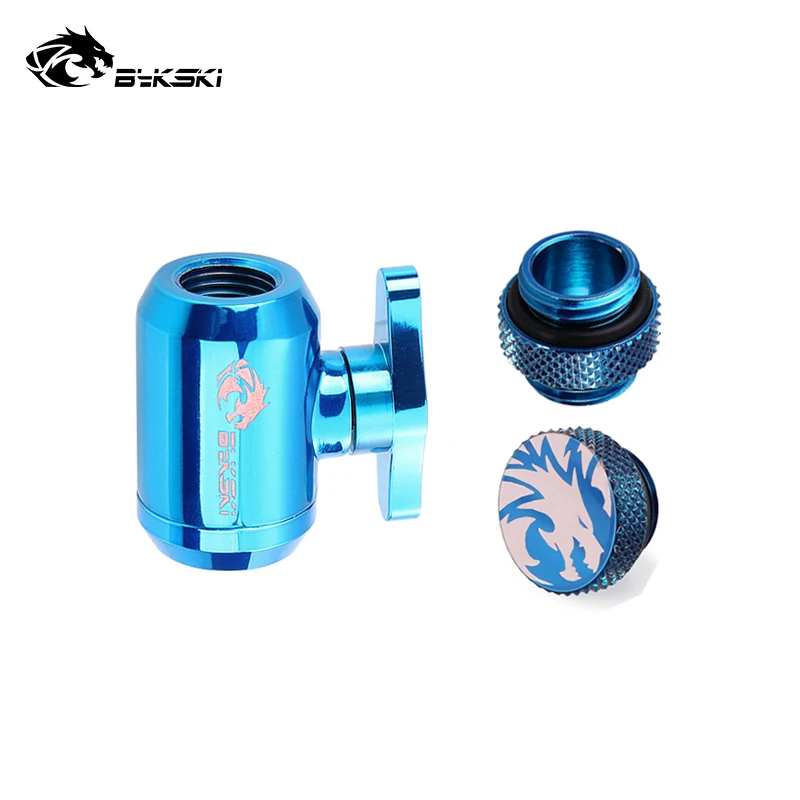 Bykski Water Valve Switch Kit Double Female Inner G1/4'' Thread for Computer Cooler System / Switch+Plug+Male To Male Fitting - imagen 4