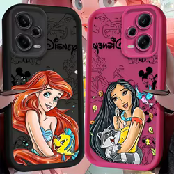 Funda de teléfono de princesa La Sirenita de Disney para Xiaomi Redmi Note 13 12 11 Pro Plus 4G 5G 12S 11S 10S 10 9 9S 8 12C 13C Funda suave