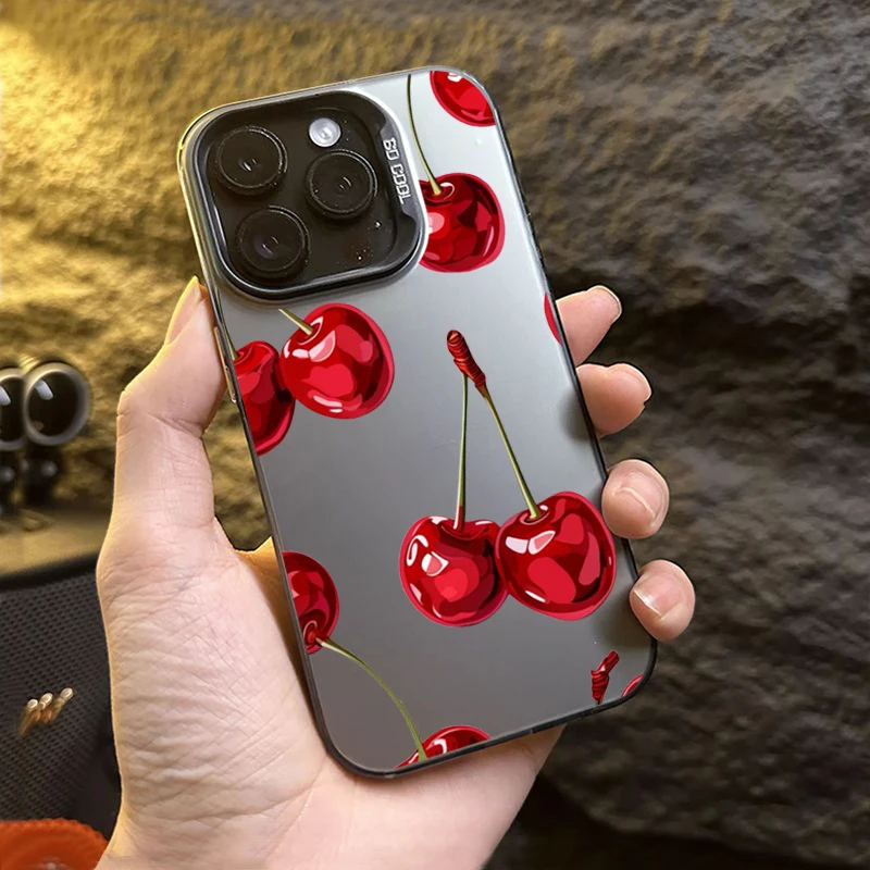 Para Xiaomi Poco X7 X6 X5 X3 M6 Pro Funda diseño cereza roja minimalista a prueba de golpes Funda de teléfono para Poco X7 F7 F6 F5 5G Funda - imagen 2