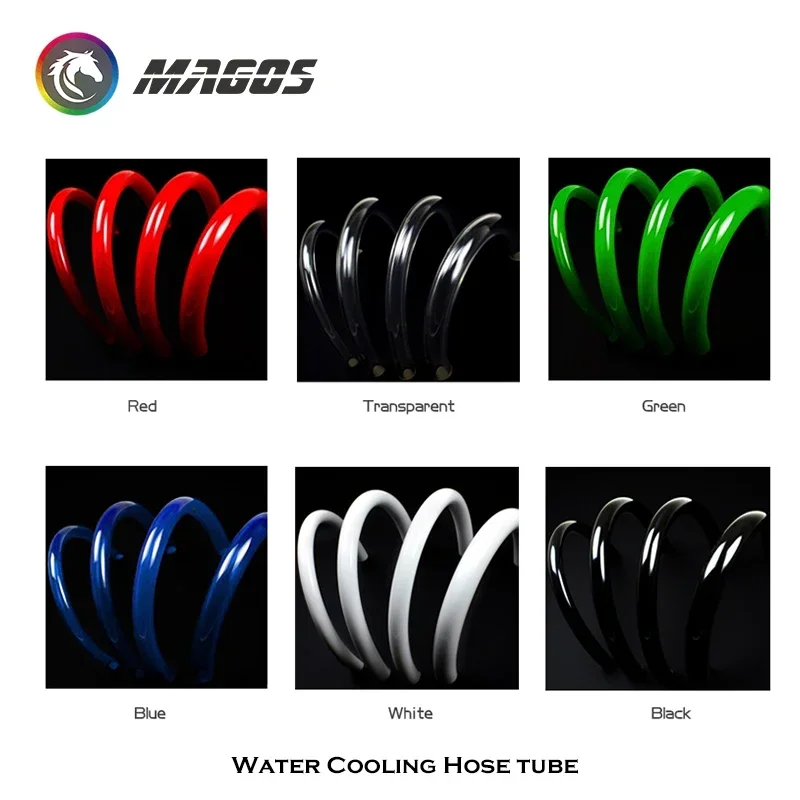 Manguera suave de 1M, tubo suave de PVC de 9,5mm y 12,7mm, tubo transparente ID10/13MM, azul, blanco, negro y rojo para refrigeración por agua de PC - imagen 2