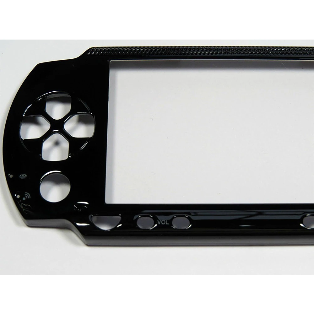 Nueva pieza de carcasa de cubierta de placa frontal de reparación para consola PSP 1000 1001 negra - imagen 4