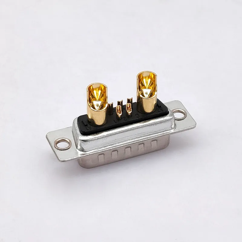 Conector D-SUB 7W2 chapado en oro alta corriente con Jack machino - imagen 3