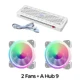 2 Fans  A Hub 9 W