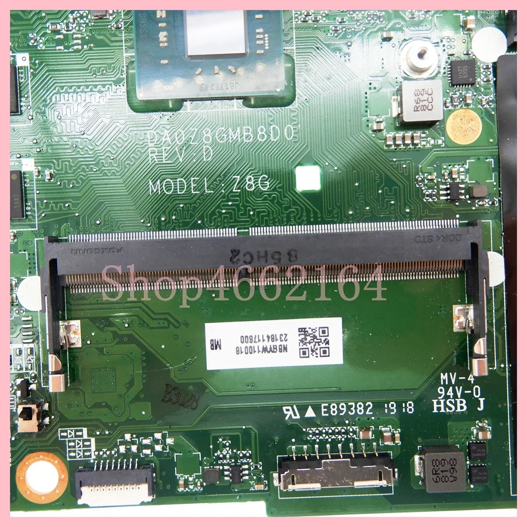 DA0Z8GMB8D0 con CPU N4000 4GB-RAM placa base para ordenador portátil para Acer Aspire A114-32 A314-32 A315-32 placa base para portátil 100% probado OK