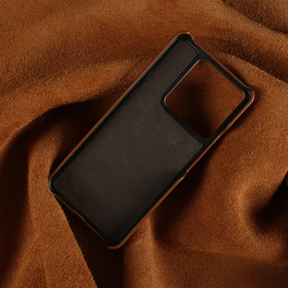 Funda de teléfono de cuero genuino con cera de aceite hecha a mano para Xiaomi Redmi Note 13Pro 5G Mi13 Pro Note12Pro Note11Pro fundas de teléfono Coque - imagen 5