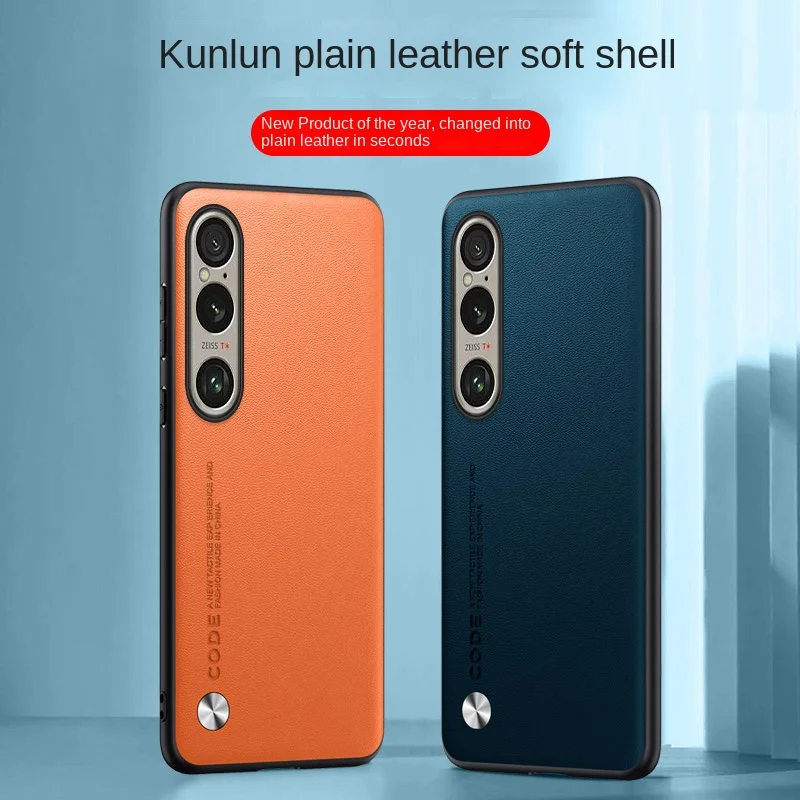 Para Sony Xperia 1 VI 10 VI 5 VI funda protectora trasera de cuero vegano suave para Sony Xperia 1 V 10 V 5 V IV Shell - imagen 4