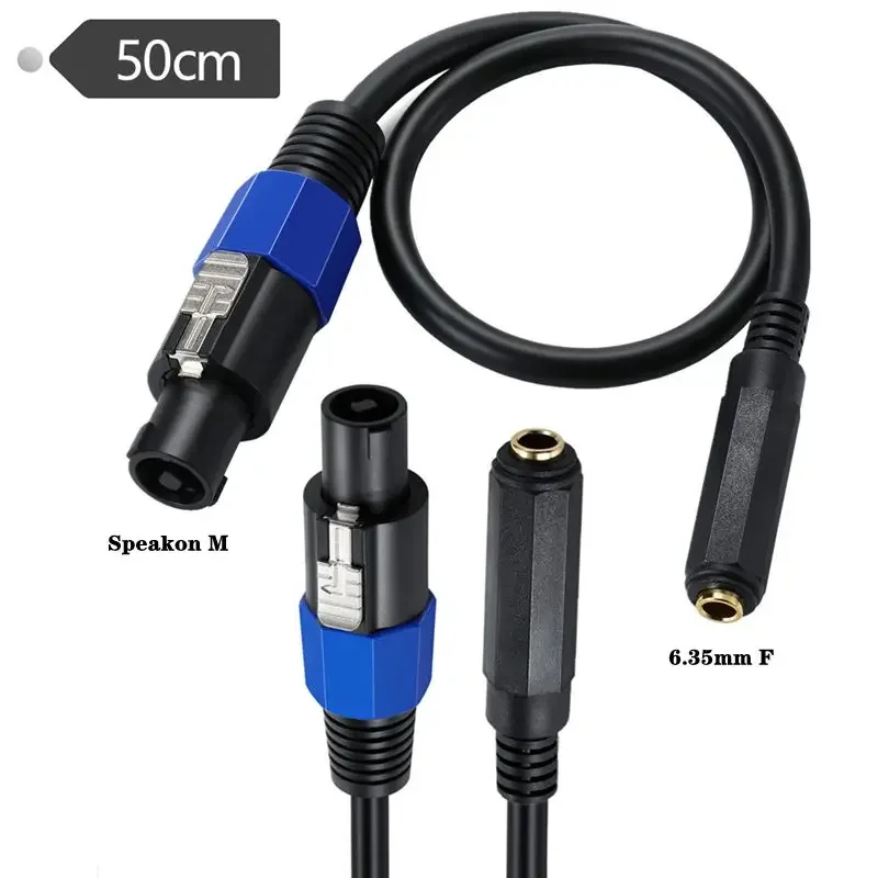 Cable de altavoz Speakon macho hembra a 6,35 mm TS Mono codo de 90 grados OD8.0 mm cobre puro 0,6 m2 - imagen 2