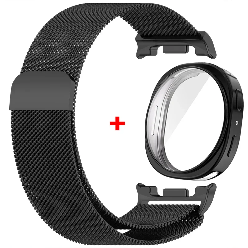 Mlanese Loop + funda para Samsung Galaxy Watch 8 40mm 44mm correa de reloj de Metal de acero inoxidable + cubierta de TPU accesorios de banda Galaxy Watch 8 - imagen 2