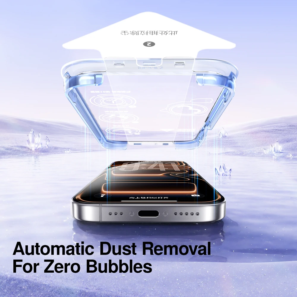 SmartDevil Película de vidrio templado antiluz azul para iPhone 17 Pro max iPhone Air Protector de pantalla sin bordes para iPhone 17 - imagen 5