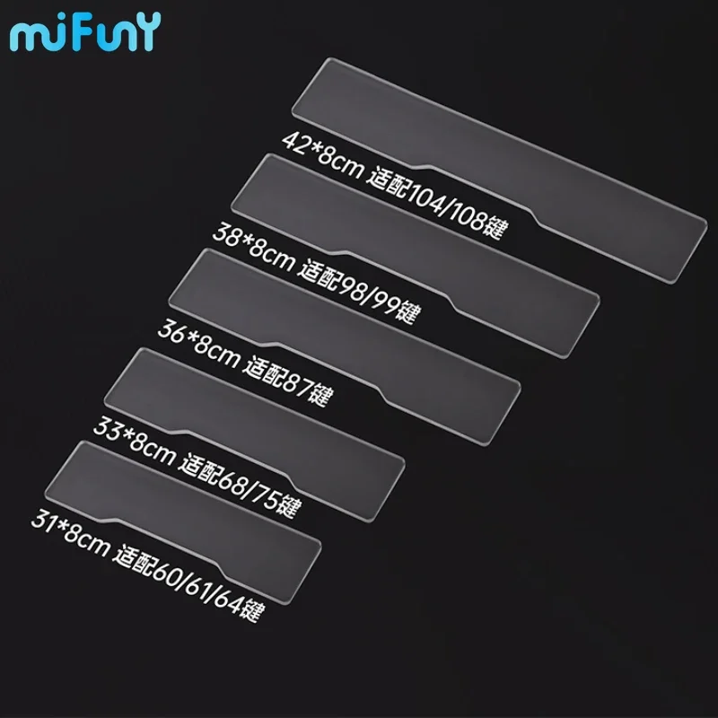 MiFuny-reposamuñecas acrílico para teclado mecánico, reposabrazos de mano negro, serie engrosada, protección de escritura para escritorio de juegos y oficina - imagen 4