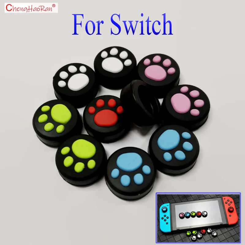 ChengHaoRan-Tapa de cabeza de seta de silicona con forma de garra de gato para consola de juegos Switch, reemplazo de tapa antideslizante, controlador, 2 piezas - imagen 2