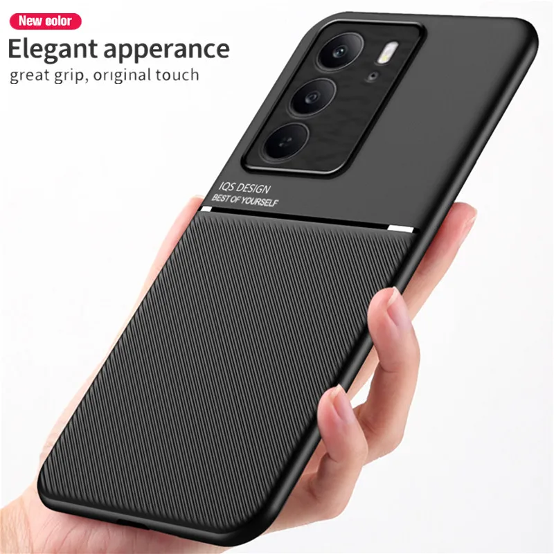 Funda antideslizante resistente para Realme P3 Lite, funda protectora con soporte de succión magnética, Fundas Capa - imagen 2