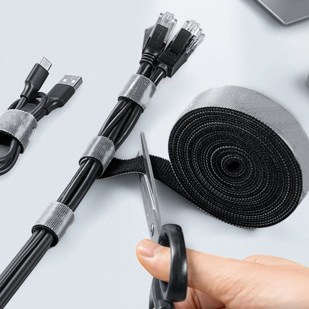 Gestor de cables la correa del bobinador puede rasgar el protector de cable de datos de gestión de cables el protector de cable de datos del teléfono móvil, el ratón, los auriculares, el soporte del cable, la protecció - imagen 2