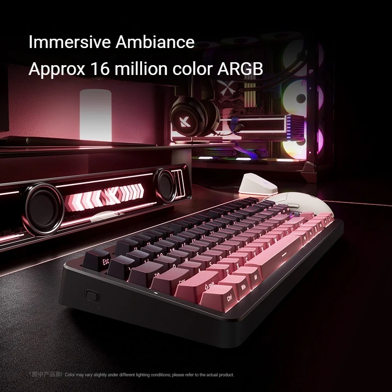 MCHOSE G87 V2 teclado mecánico inalámbrico de tres modos personalizado estructura de junta de deportes teclado para juegos Dual intercambiable en caliente 8K - imagen 3