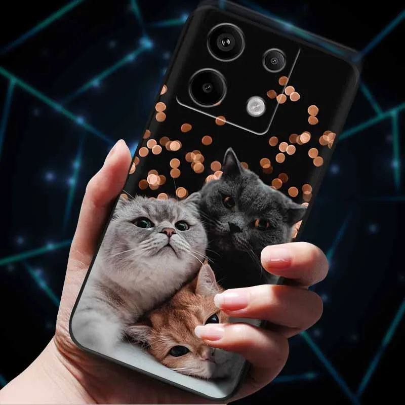 Para Redmi Note 13 Pro 5G Funda encantadora suave gatos pintados TPU Funda de silicona para Xiaomi Redmi Note 13 5G Funda Etui Note13 Pro Plus - imagen 2