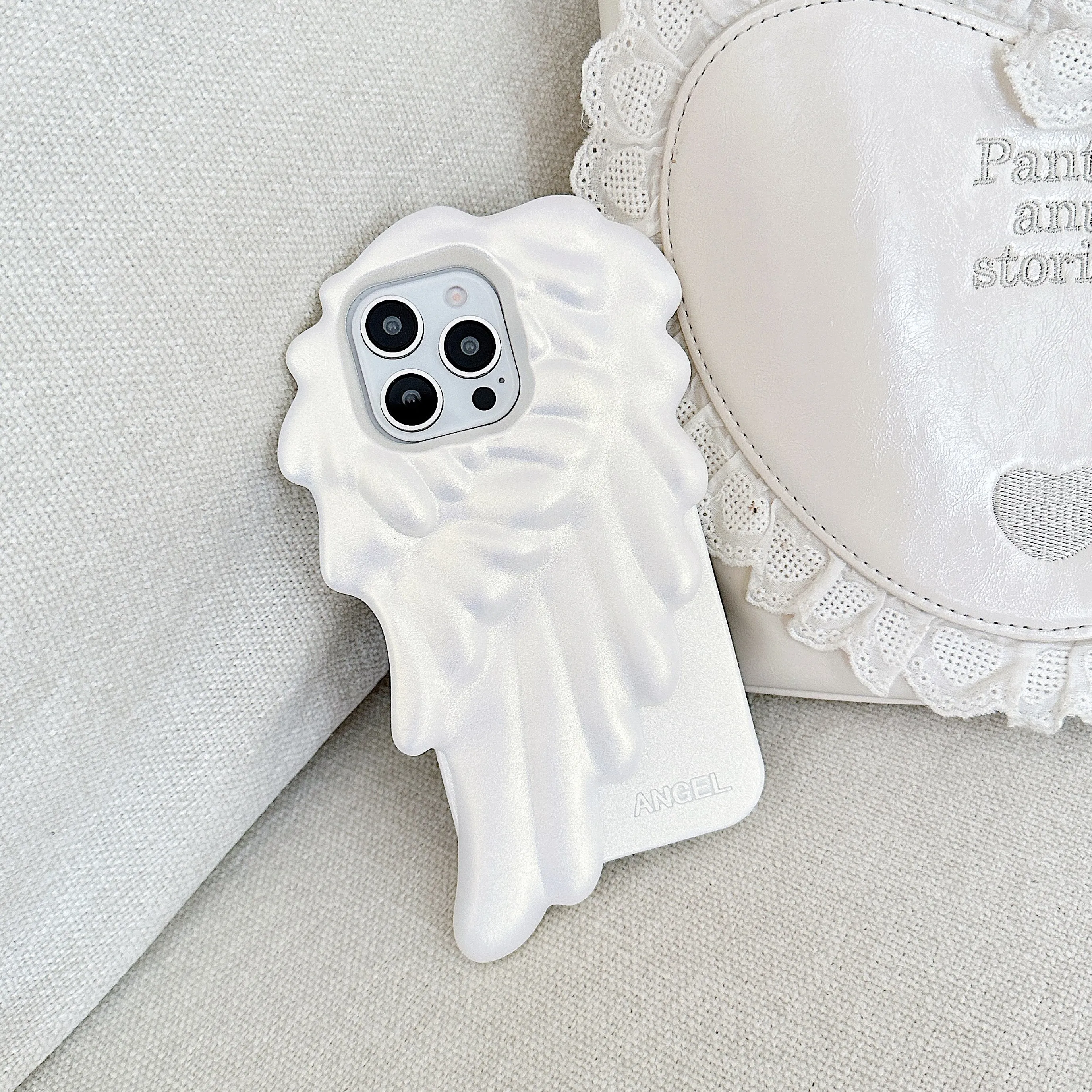 Para iPhone 17 16 15 14 13 Pro Max Air Angel Wings Funda suave de silicona - imagen 3