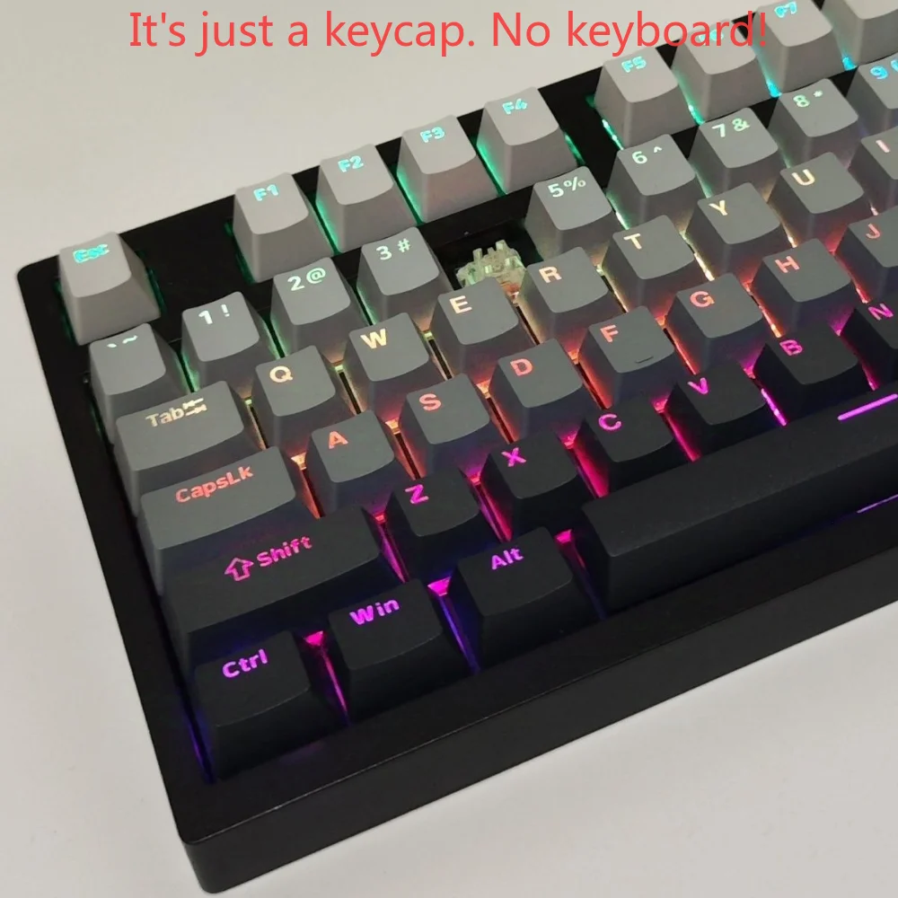 Teclas con gradiente de 134 teclas, OEM PBT, transmisión de luz grabada, personalidad para interruptor Mx, teclas de teclado mecánico con luz LED - imagen 4