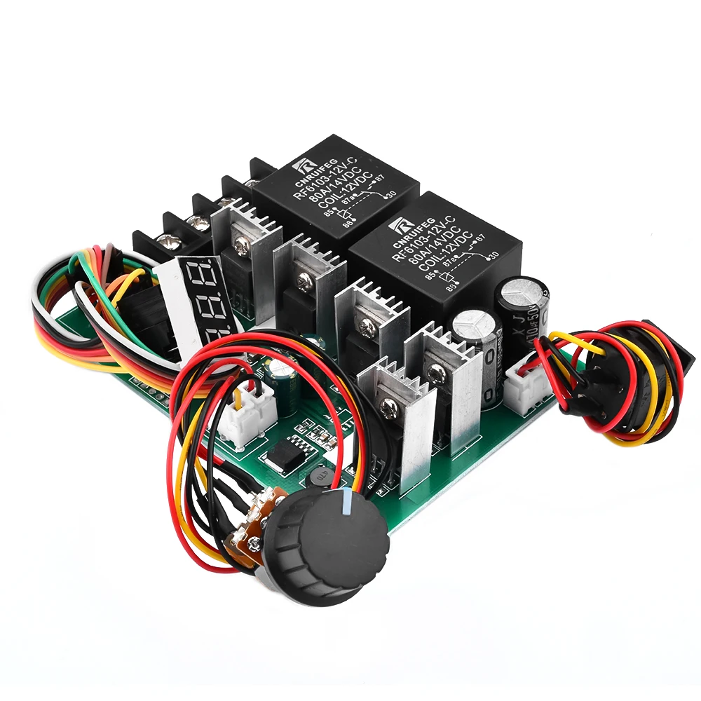 Controlador de velocidad del Motor PWM DC DC 10 -55V pantalla LED Digital 0 -100% módulo de accionamiento ajustable entrada MAX 60A 12V 24V 36V 48V - imagen 4