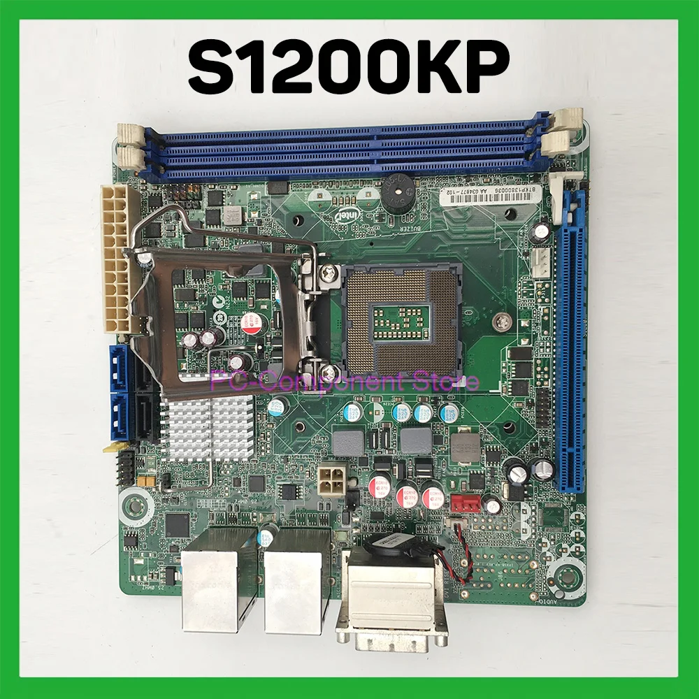 Placa base de servidor S1200KP LGA1155 MINI-ITX Tarjeta de red Gigabit dual Prueba perfecta antes del envío