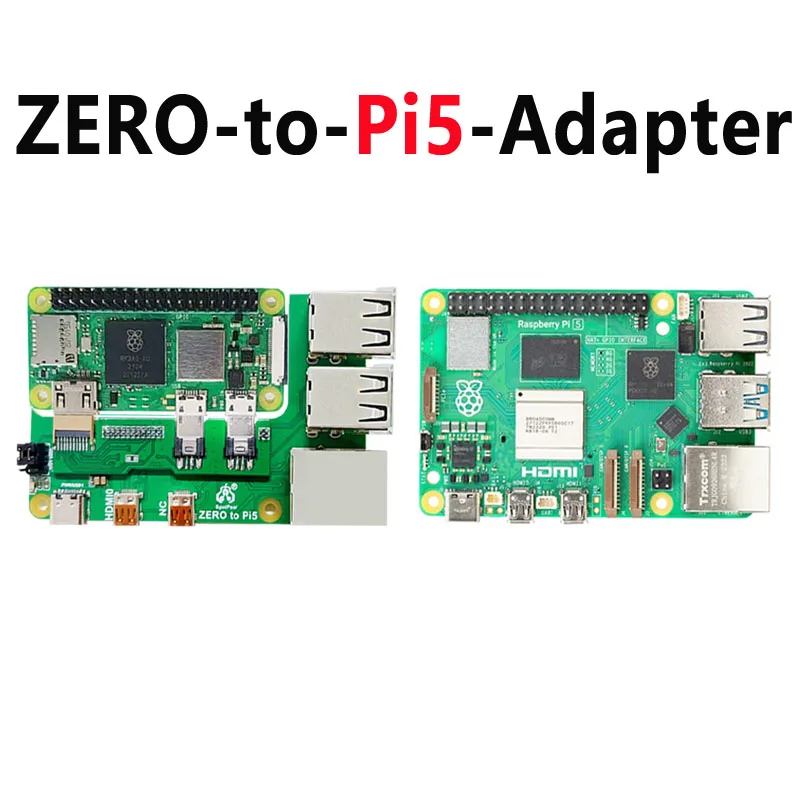 Raspberry Pi Zero a Raspberry Pi 5 adaptador de interfaz Zero 2w a Pi5 placa de expansión Zero Pi0 USB HUB RJ45 HAT