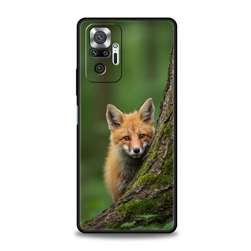 Funda de teléfono con dibujos de animales, oso, zorro, ardilla, para Xiaomi Redmi Note 14, 13, 12, 5G, 11, 10 Pro Plus, 4G, 9S, 14C, 13C, 12C, 10C, 9C, 9A - imagen 5
