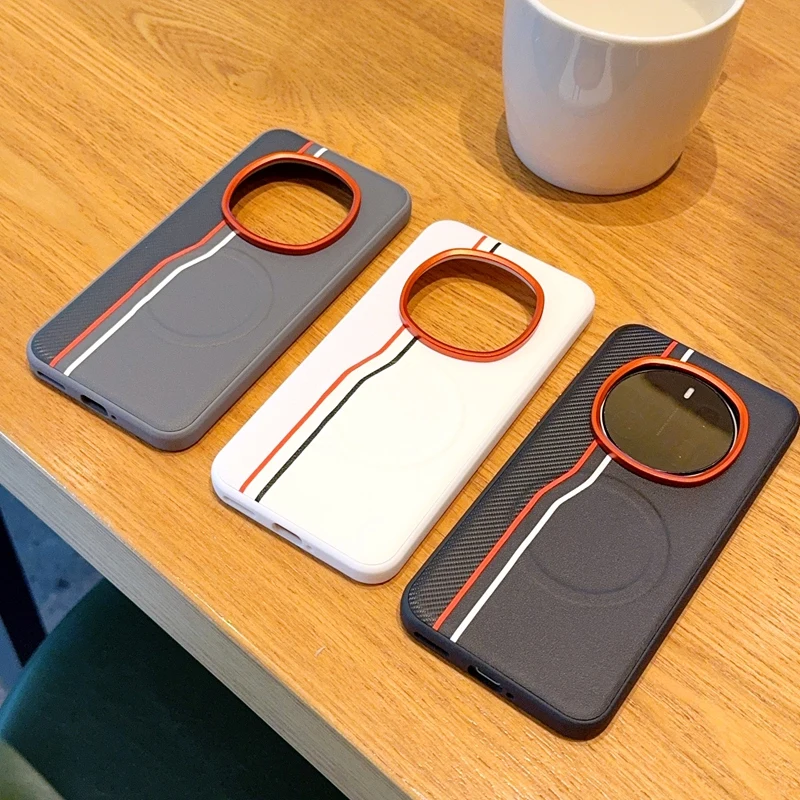 Para Huawei Honor Magic 7 Pro funda de lujo dura PU magnética carga inalámbrica funda protectora trasera para Magic 7 6 Pro 7RSR Shell - imagen 3