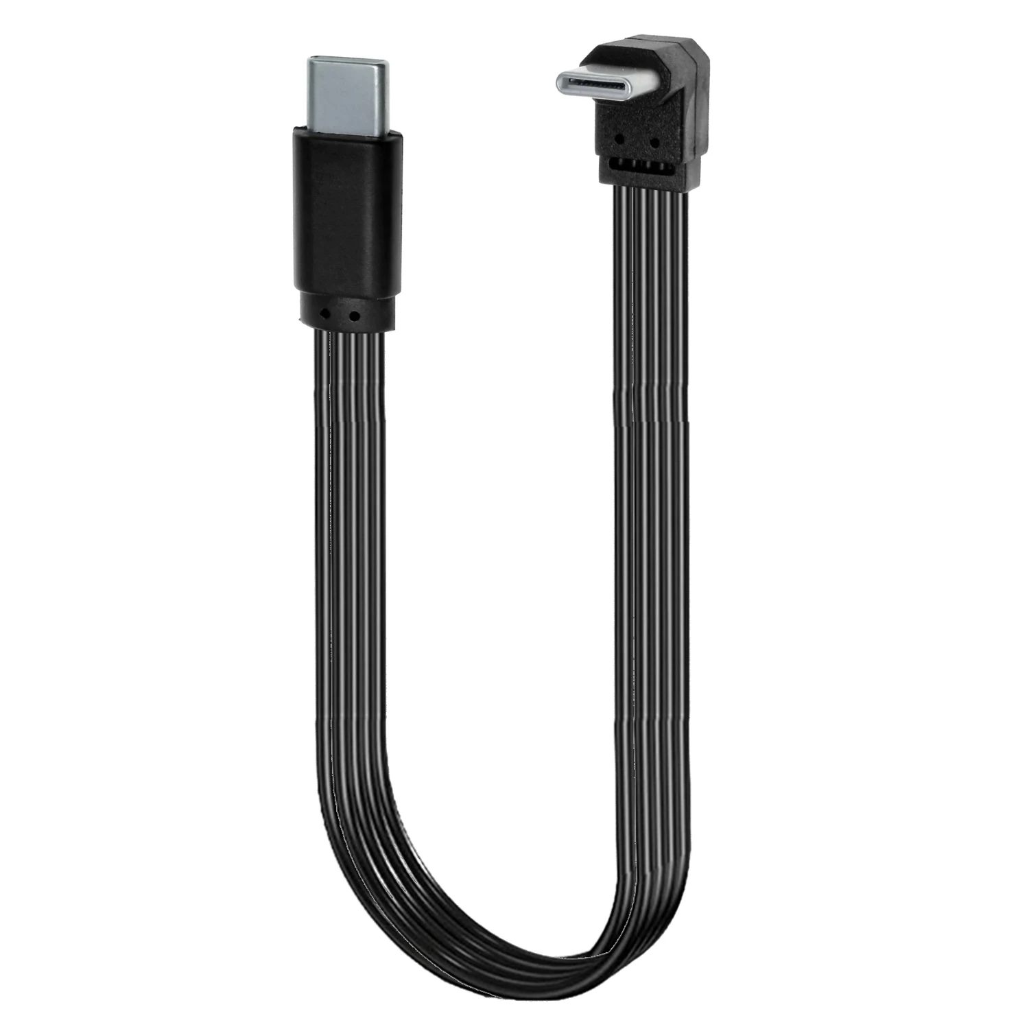 10CM-100CM Codo plano USB-C tipo C arriba/abajo 90 °   Cable PD de carga de datos Cable de datos universal USB C izquierdo y derecho para teléfonos Android - imagen 5
