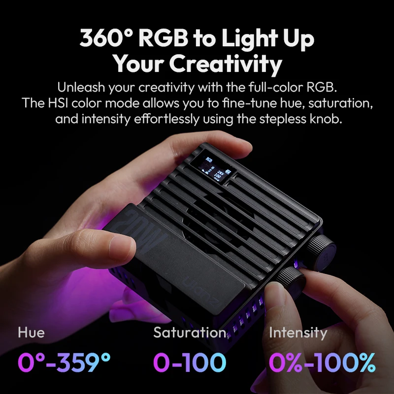 Ulanzi LE20 20W RGB luz de bolsillo a todo Color CRI 95+ con carga tipo C para retrato comida naturaleza muerta fotografía luz de vídeo - imagen 3