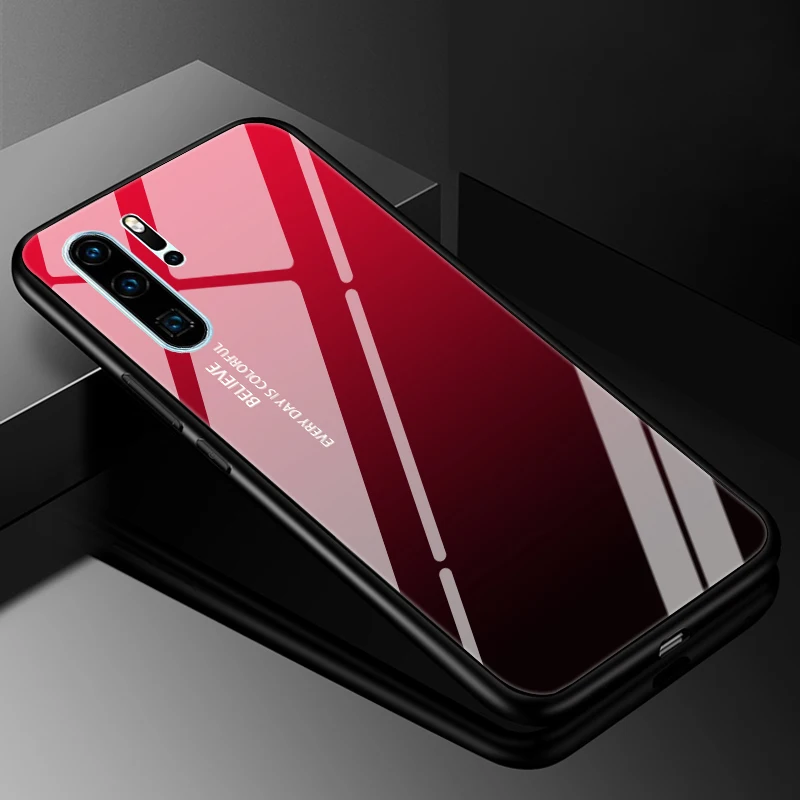 Para Huawei P30 Lite funda de vidrio templado para Huawei P20 P30 Pro P40 Lite E P50 P50E P60 Pro Plus parachoques trasero duro - imagen 5