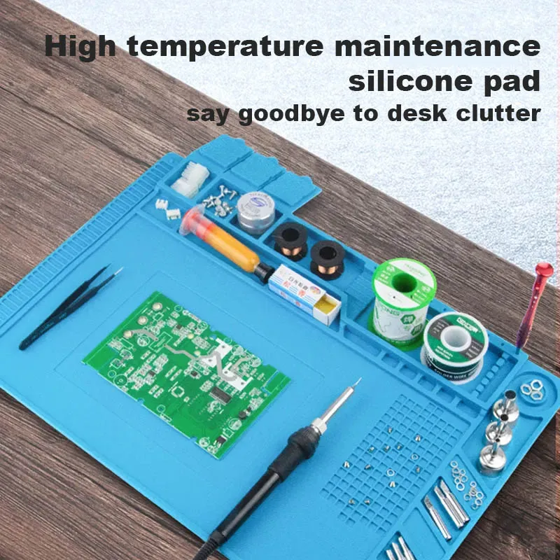 Almohadilla de reparación de trabajo multifunción para mantenimiento de teléfonos móviles, resistencia a altas temperaturas, aislamiento magnético, estera de soldadura BGA - imagen 2
