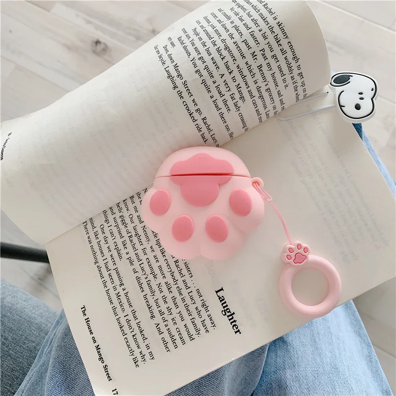 Para Airpods 4 Funda 2024, Linda Funda protectora de silicona con pata de gato 3D para auriculares para Airpods Pro 3 2025 Funda para niños y niñas - imagen 4