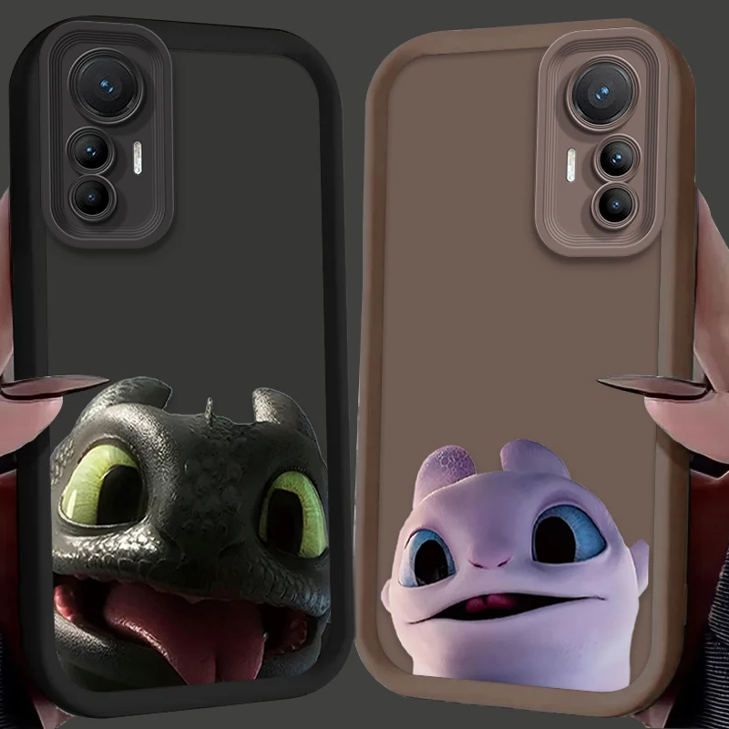 Funda blanda de pareja de dragón de dibujos animados para Xiaomi 14T 13T 12T 11T 13 12 11 Lite 5G NE POCO X6 X5 F6 F5 F3 X4 GT X3 NFC M5S C65 M6 Pro