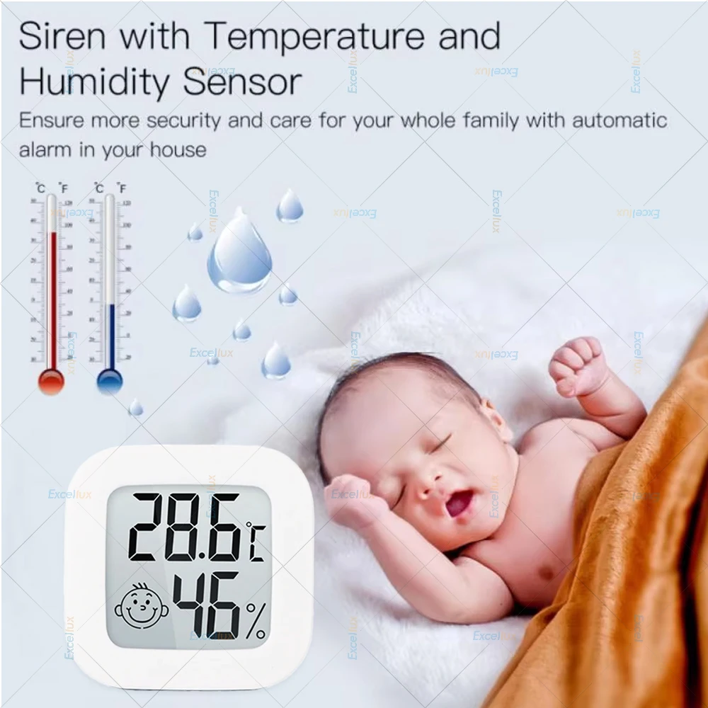 Sensor de temperatura y humedad Tuya Zigbee, Mini pantalla Digital LCD, aplicación Smart Life, Control remoto, termómetro, higrómetro para Alexa - imagen 4