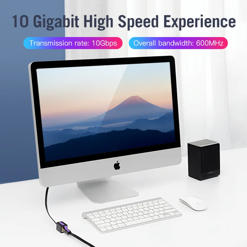 Cable Ethernet Vention RJ45 Cat 7, Cable extensor macho a hembra, Cable de extensión de red Lan de 1m, 1,5m, 2m, 5m, 10m para PC y portátil - imagen 3