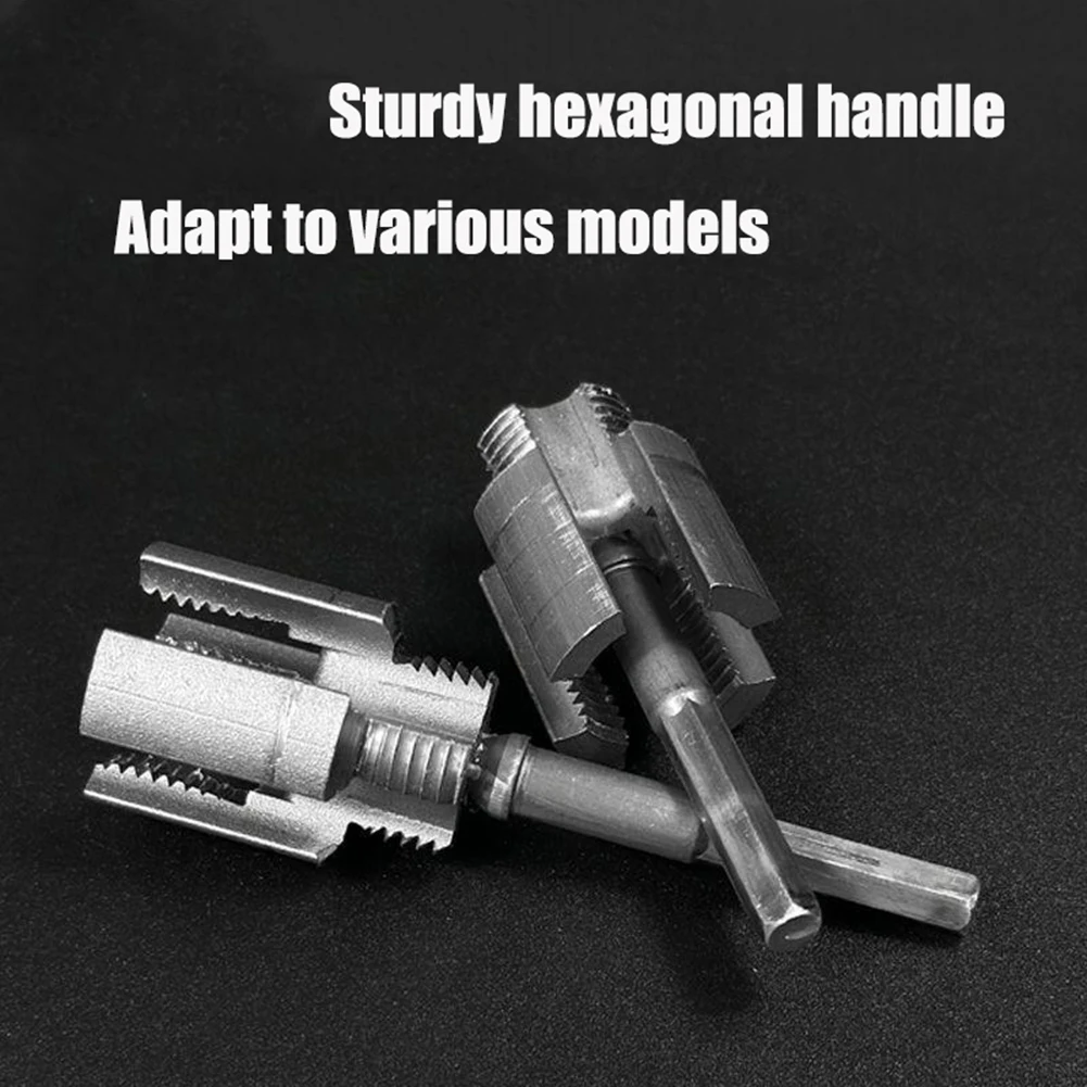 Enhebrador de tubería de agua de acero, herramientas de roscado de tubos externos internos de 4/6 puntos, Kits de roscado de grifo abridor de hilo de tubería de agua PPR - imagen 4