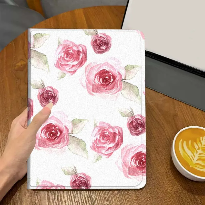 Arte flores puras rosa cereza para Lenovo Pad Tab Legion Xiaoxin Y900 Y700 K10 M10 P11 3. a generación Pro GT Plus funda para tableta - imagen 4