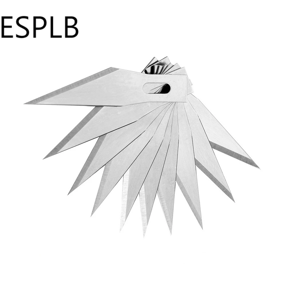 50/100 piezas # 11 cuchillas de bisturí, acero inoxidable, grabado, Metal, madera, cuchillo para tallar, cuchillas artesanales de repuesto - imagen 2