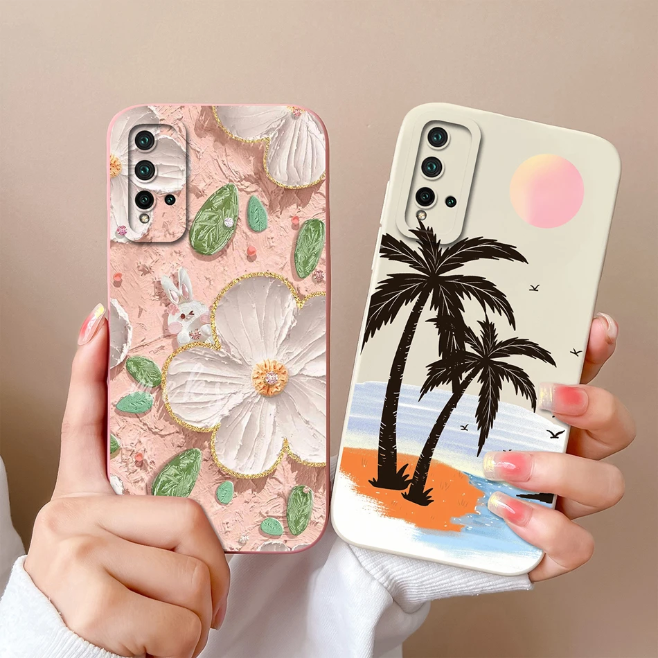Funda para Huawei Nova 5T, funda para Huawei Nova 6 Nova 7, parachoques de dibujos animados para Nova 5 T Nova6 Nova7, fundas de teléfono de silicona líquida suave - imagen 4
