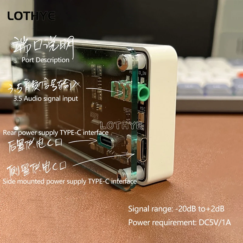 Multimode LED Audio Music Spectrum White Green Display TYPE-C Voice Activated Rhythmic Atmosphere Light Level Indicator VU Meter - imagen 4