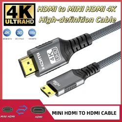 Cable Mini HDMI a HDMI 4K@60Hz Trenzado para Cámara, Tablet y TV