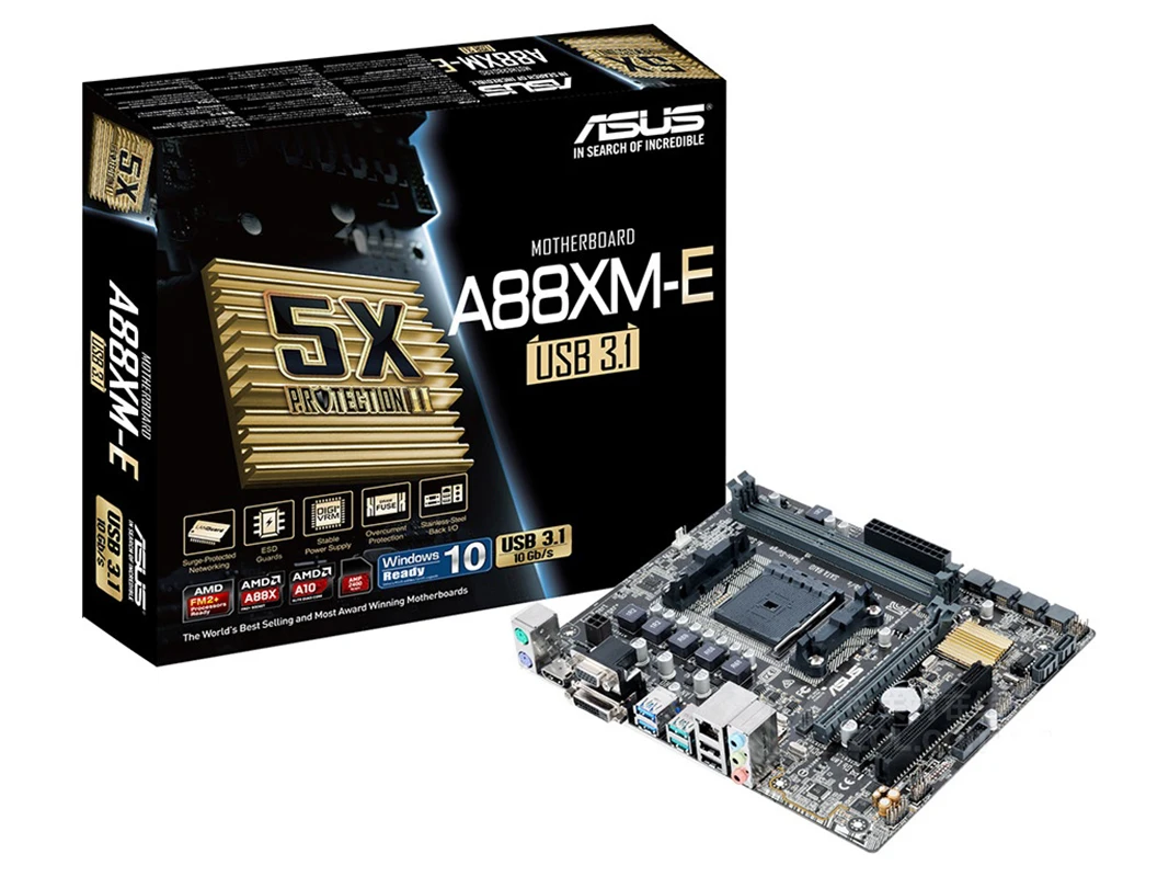 Placa base ASUS A88XM-E/USB 3,1 Micro ATX AMD A88X Socket FM2 + DDR3 SATA3 HDMI VGA DVI-D nuevo para CPU serie A/serie Athlon