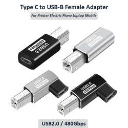 Adaptador USB 2.0 multipuerto USB-A/Mini/USB-C a USB-B hembra estándar